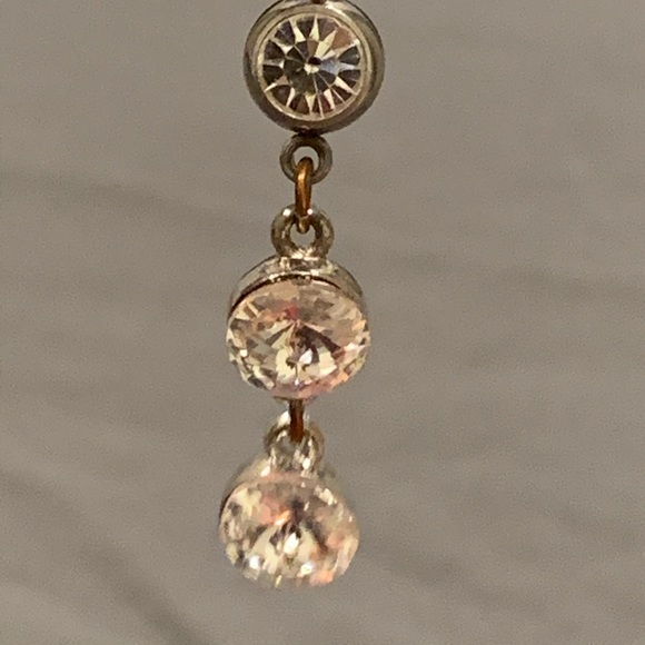 Belly Button Ring dangling rhinestones - Picture 4 of 8